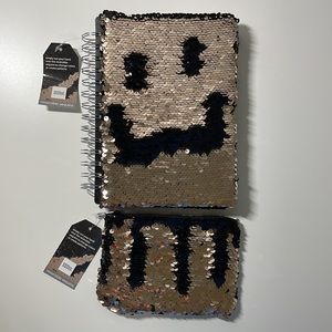 Office Depot Reversible Sequined Notebook and Zippered Pouch